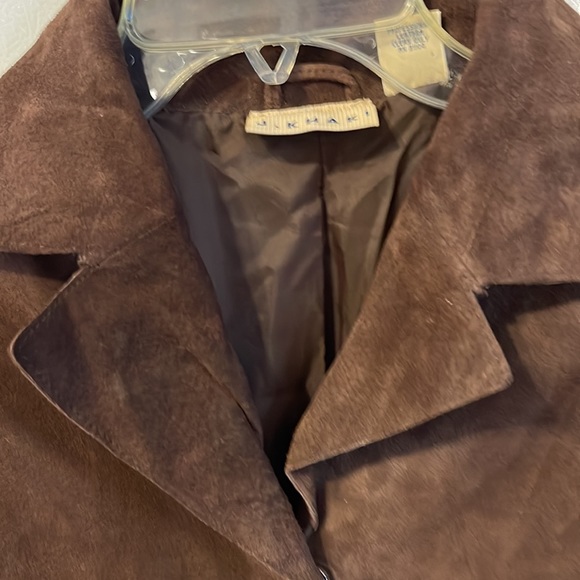 J Khaki Brown Suede Leather Women’s Jacket LS Size XL - Picture 2 of 5